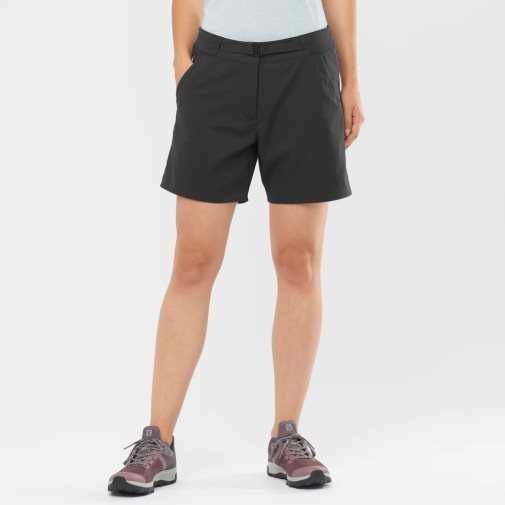 Black Salomon Outrack Women's Running Shorts | PH 75348N